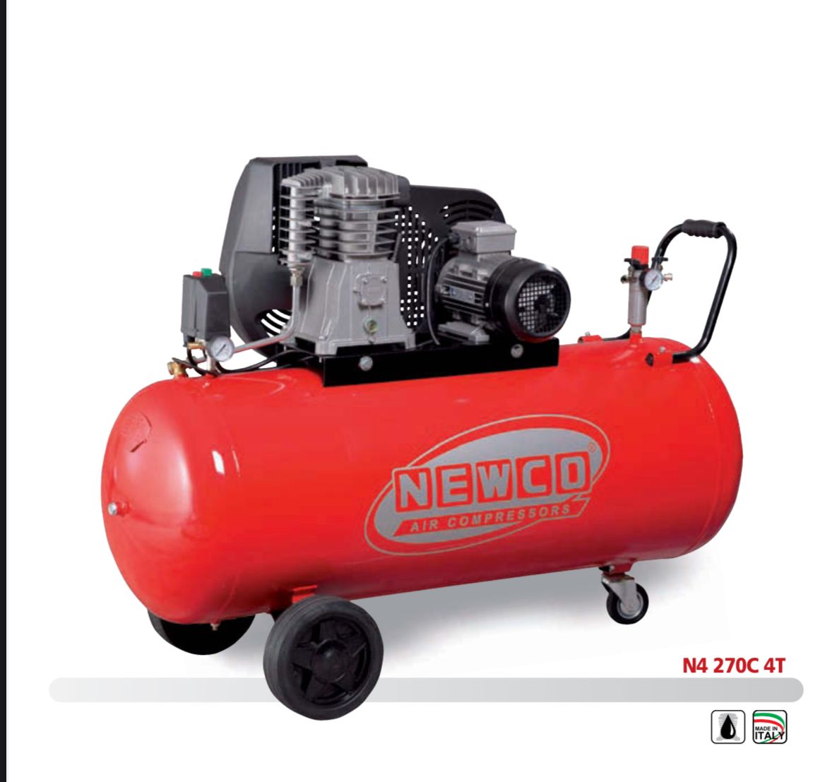 9f2724f9-33d7-417b-940c-4d38aba250fd كمروسر هواء Newco 270 لتر ٤ حصان ٣٨٠ فولت - الصورة 1